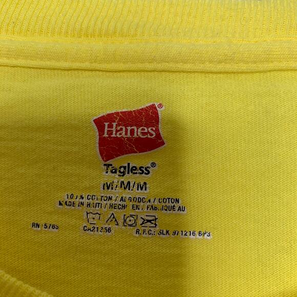 3/$20  UPCYCLED HANES SUNDAY FUNDAY long sleeve graphic print t-shirt SZ M - Picture 3 of 5